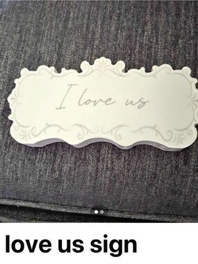 Love Us Decorative Plaque - White
